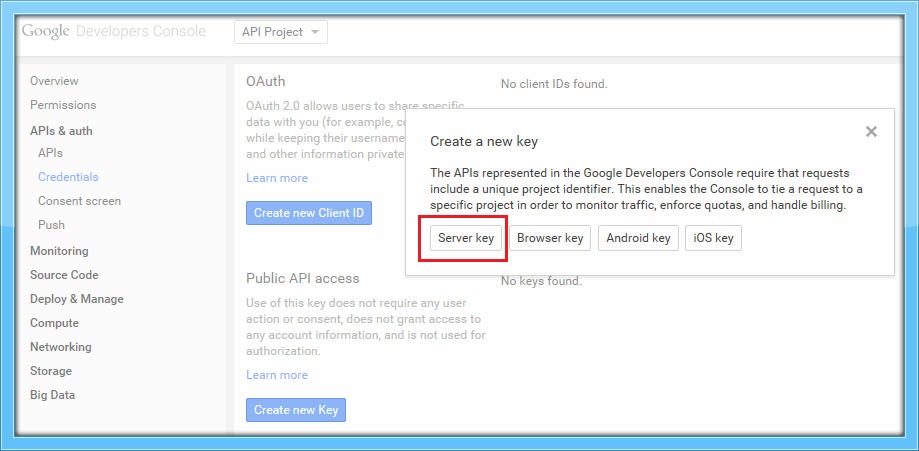Server Key - GCM