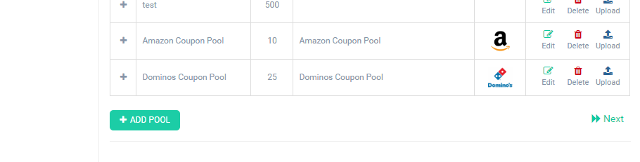 Dominos & Amazon Coupon Pools