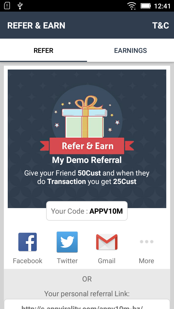 Launch Referral Screen