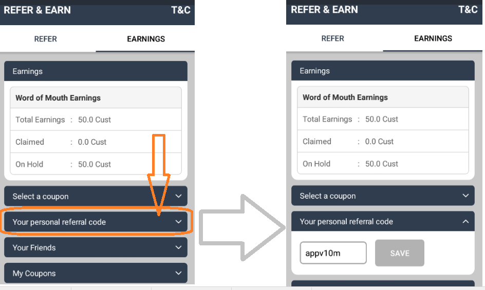 Expand: Your Personal Referral Code